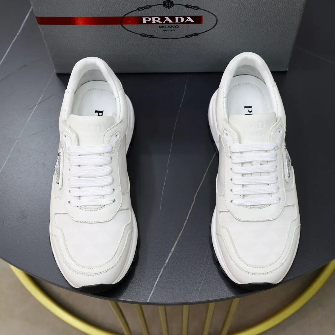 Men's shoes 💰600💰🙅‍♂️🙅‍♂️🙅‍♂️ [PRADA] Prada - High-end quality original order - Upper: Nappa calfskin, tumbled calfskin spliced stretch cloth surface, tongue high frequency brand logo - Lining: water-dyed cowhide - Outsole: ultra-light TPU foam rubber; two-color molded outsole -Ultra-high quality control and fine workmanship: outstanding (high-end, extravagance, grade) -Size: 38-44 (45 can be customized)